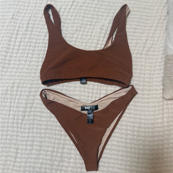 Beach Riot Rust Bikini Set M - Picture 4 of 6